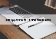 手机app开发实例（APP开发项目实例）